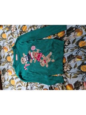 Women's Christmas Gingerbread Knit Sweater – Size Small